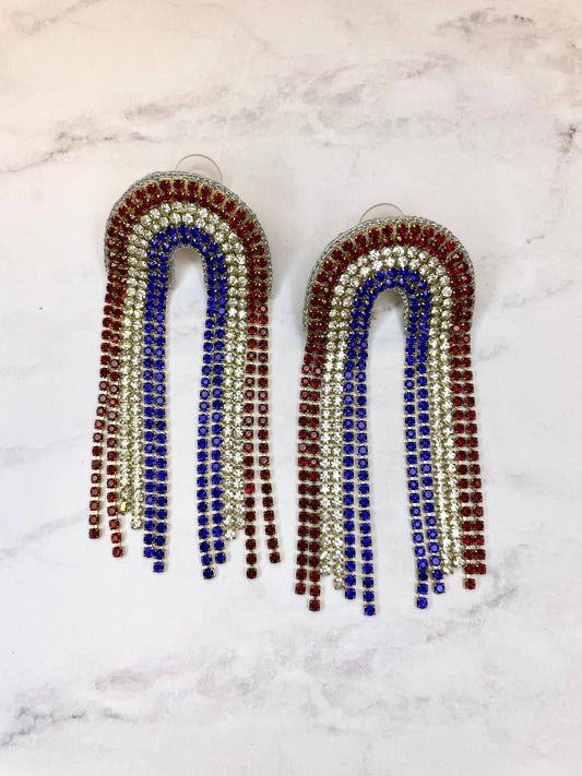 Patriotic American Red White Blue Cup Chain
