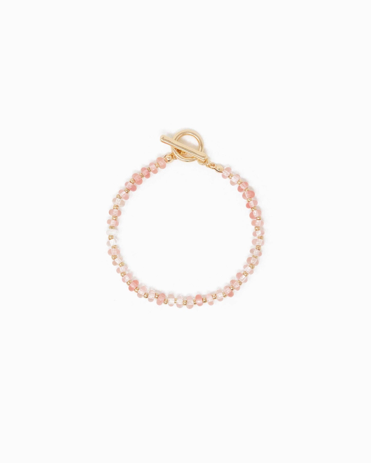 Natural Stone Gold Toggle Bracelet
