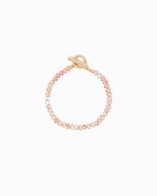 Natural Stone Gold Toggle Bracelet