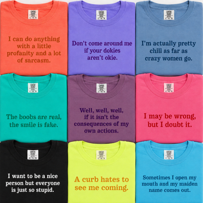 Wholesale Sarcastic Sayings Collection Graphic Tee - All Colors