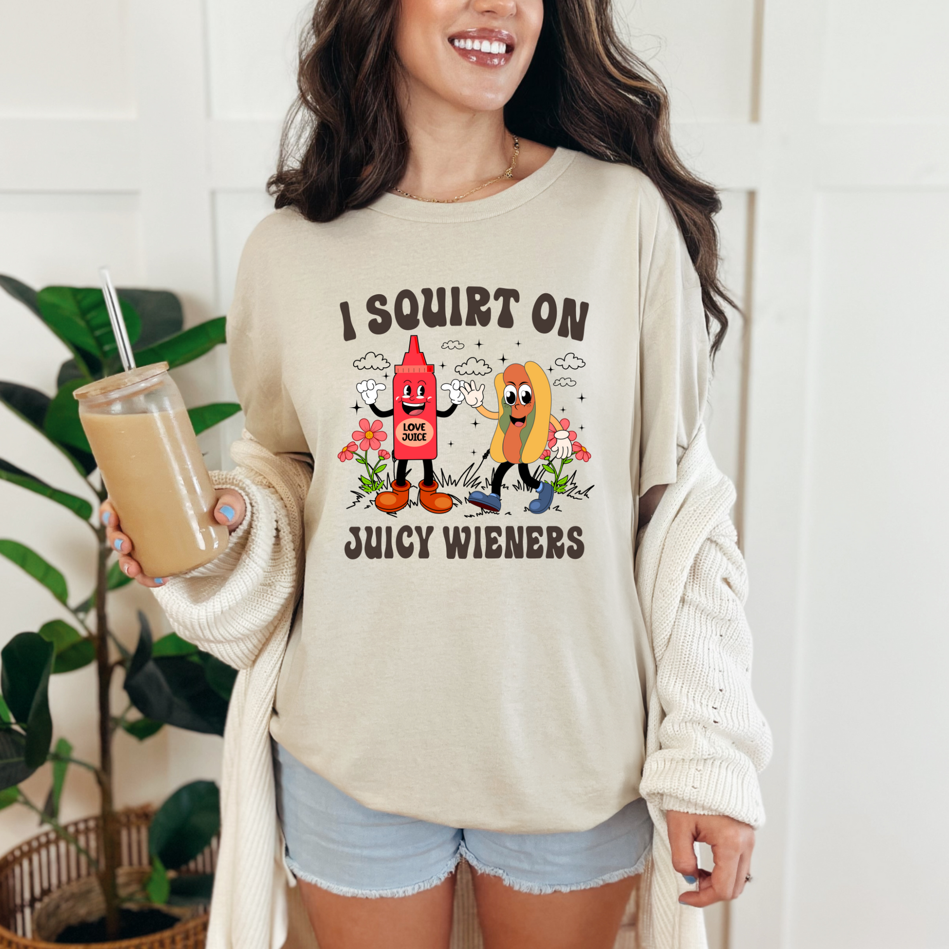 Wholesale Juicy Hot Dogs Graphic Tee - Heather Dust Tee