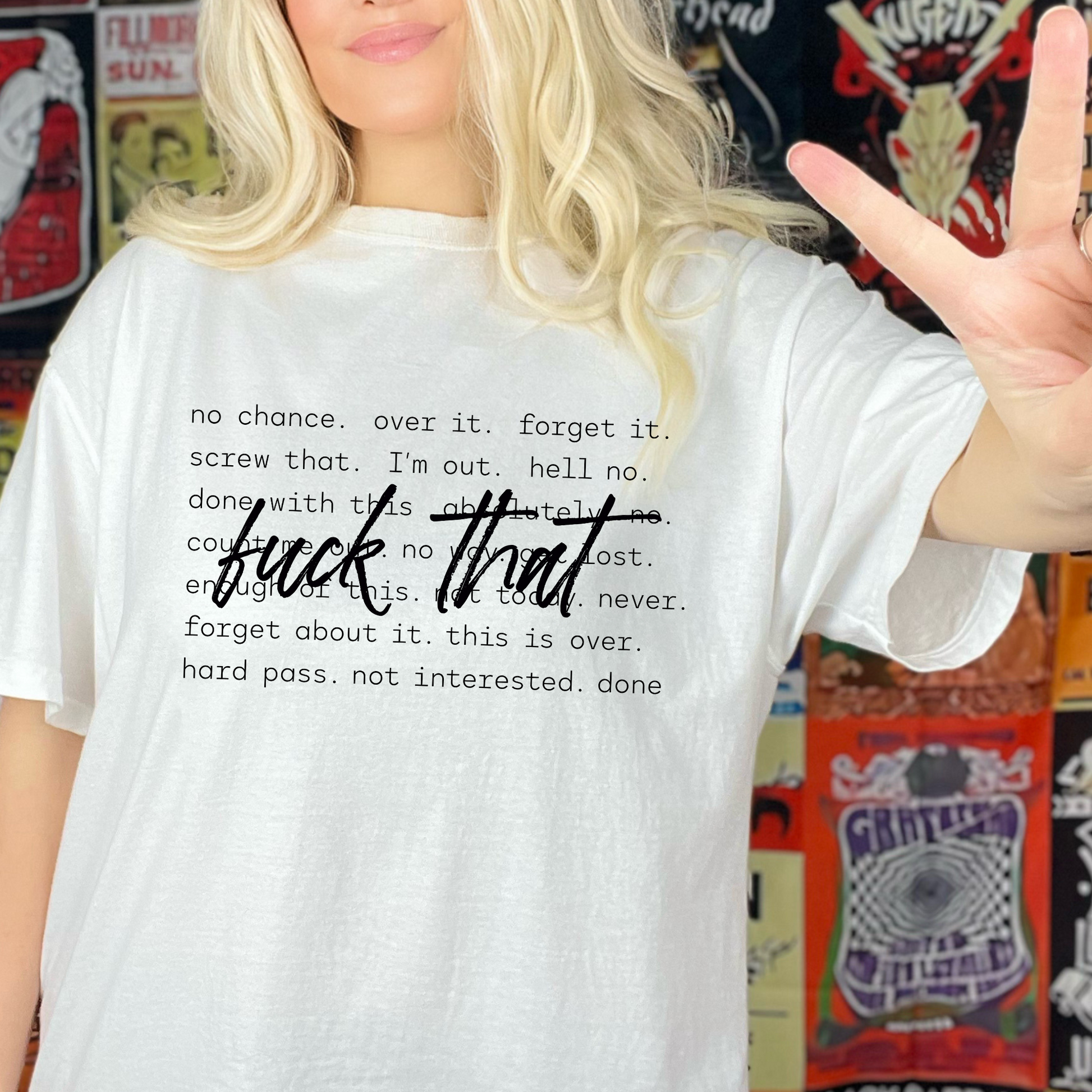 Wholesale Eff that Graphic Tee - Black Tee