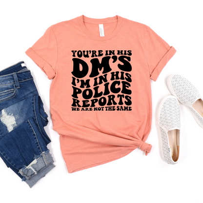 Wholesale Police Report Graphic Tee - Heather Prism Sunset Tee