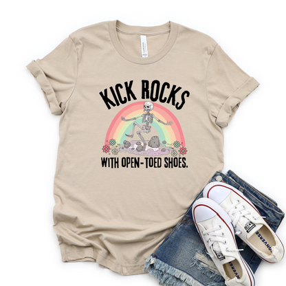 Wholesale Kick Rocks Graphic Tee - Sand Tee