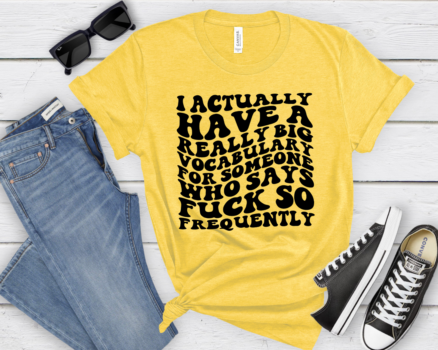 Wholesale Really big vocabulary Graphic Tee - Heather Mauve Tee