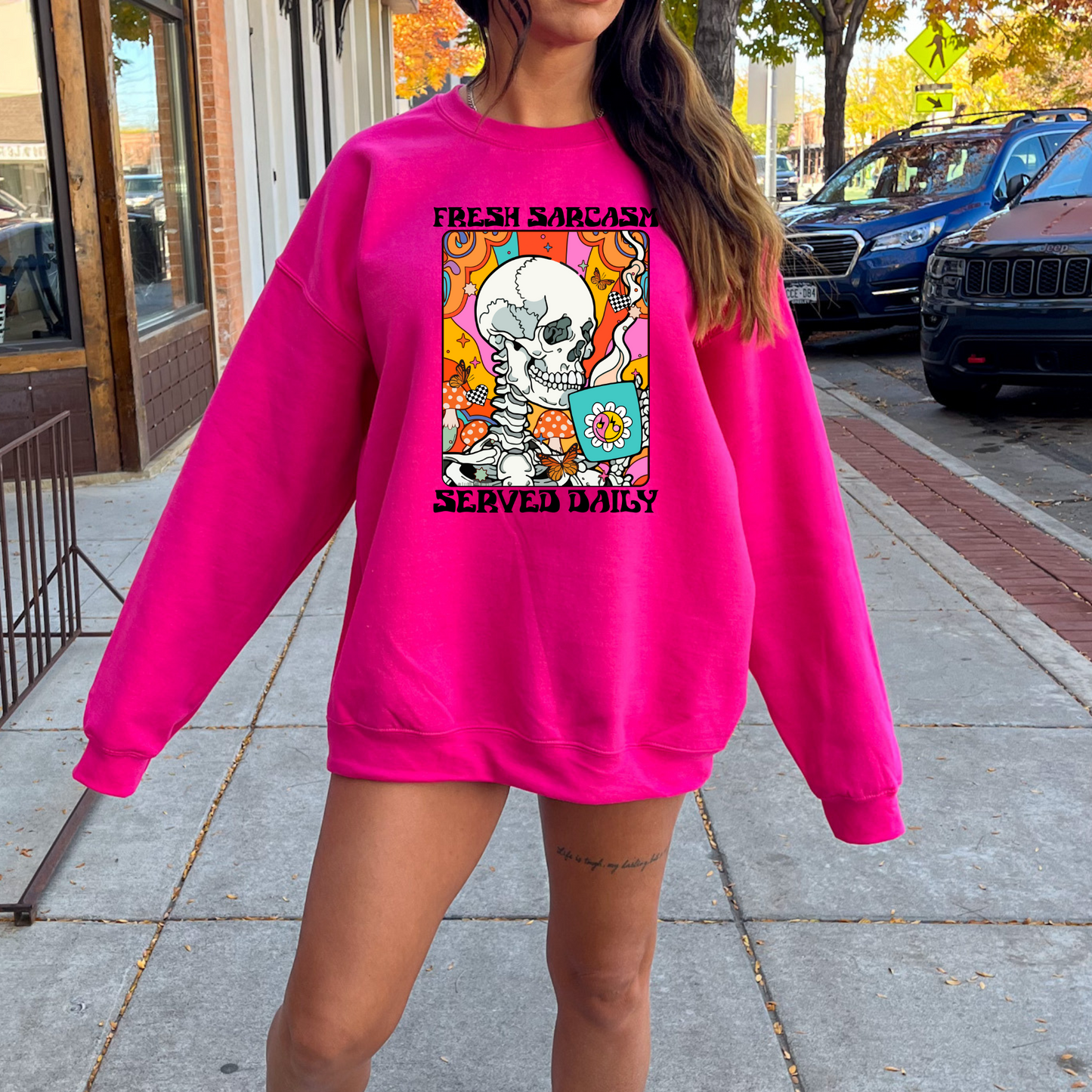 Wholesale Fresh Sarcasm Graphic Tee - Sand Tee