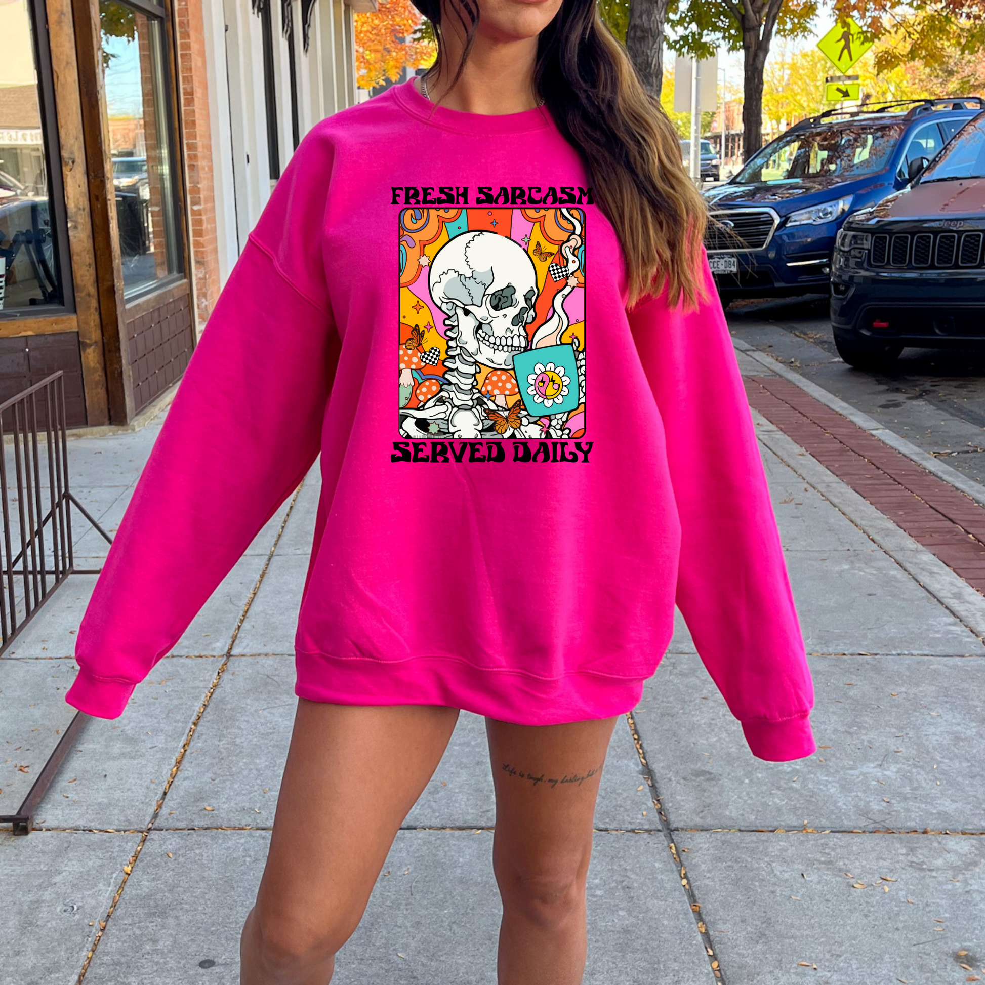 Wholesale Fresh Sarcasm Graphic Tee - Sand Tee