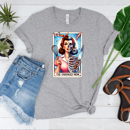 Wholesale The Unhinged Mom Graphic Tee - Black Tee