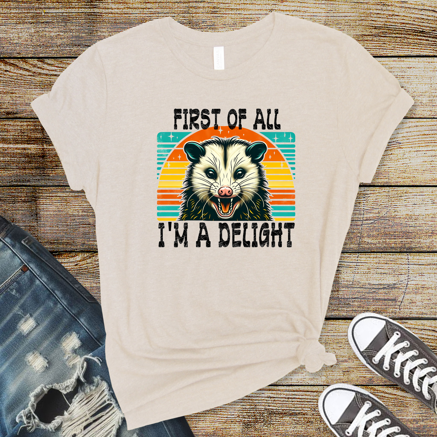 Wholesale I'm a delight Graphic Tee - French Vanilla Tee