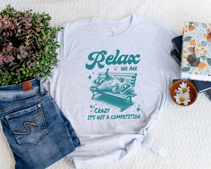 Wholesale Relax we are all crazy Graphic Tee - Ash Tee