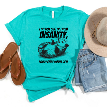 Wholesale Suffer From Insanity Graphic Tee - Grey Tee