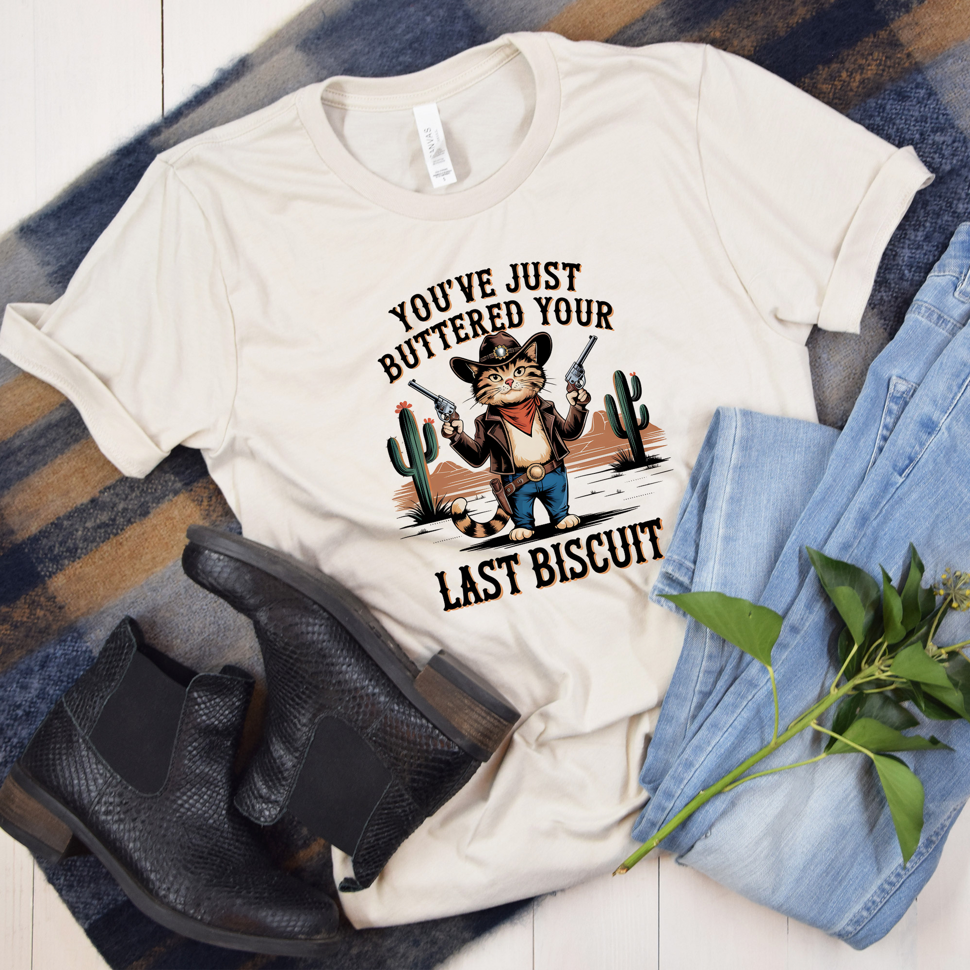 Wholesale Buttered your last biscuit Graphic Tee - Grey Tee