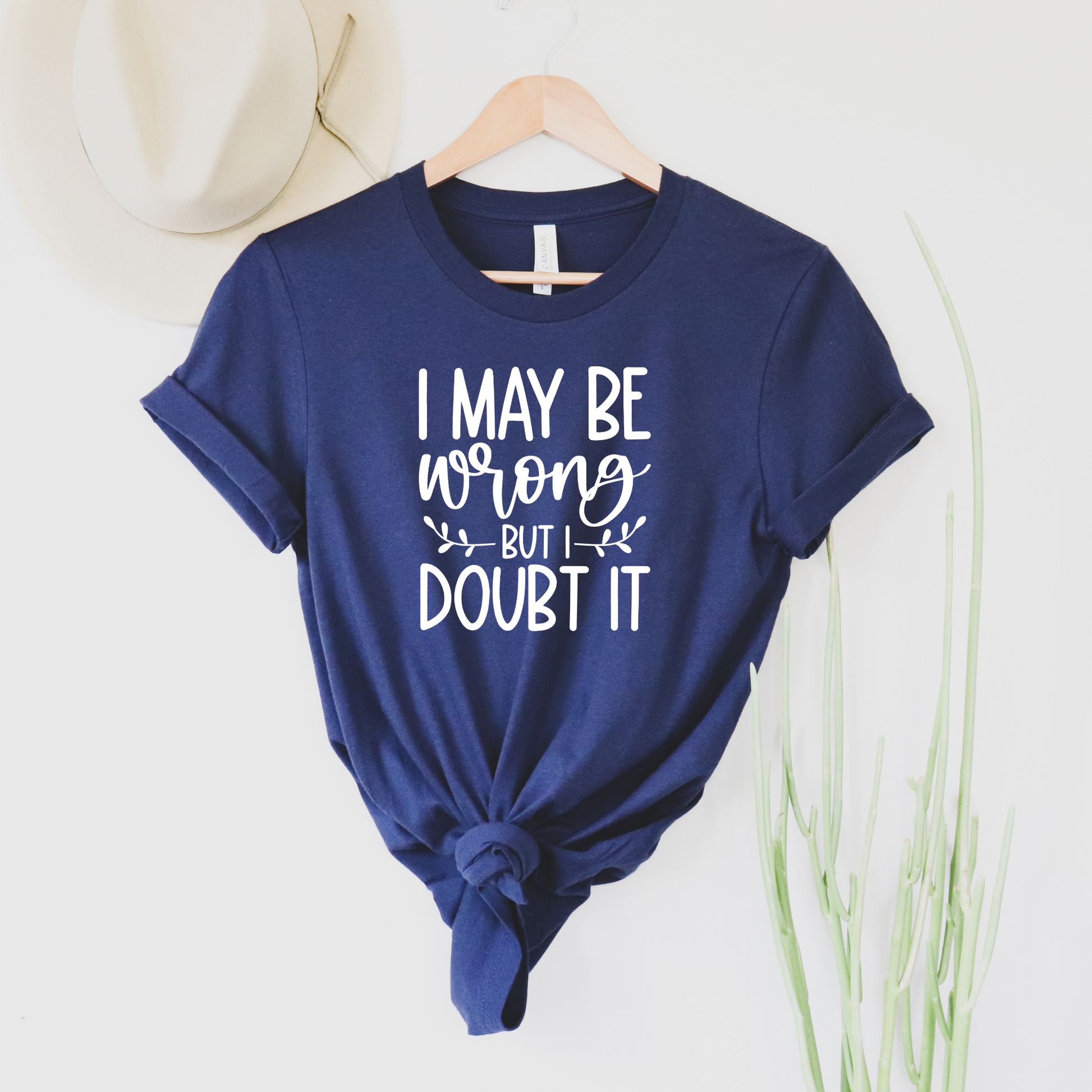 Wholesale I may be wrong Graphic Tee - Navy Tee