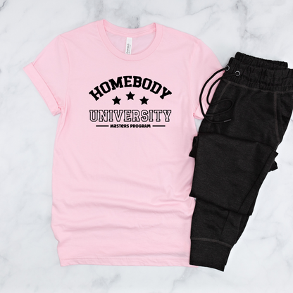 Wholesale Homebody University Graphic Tee - Pink Tee