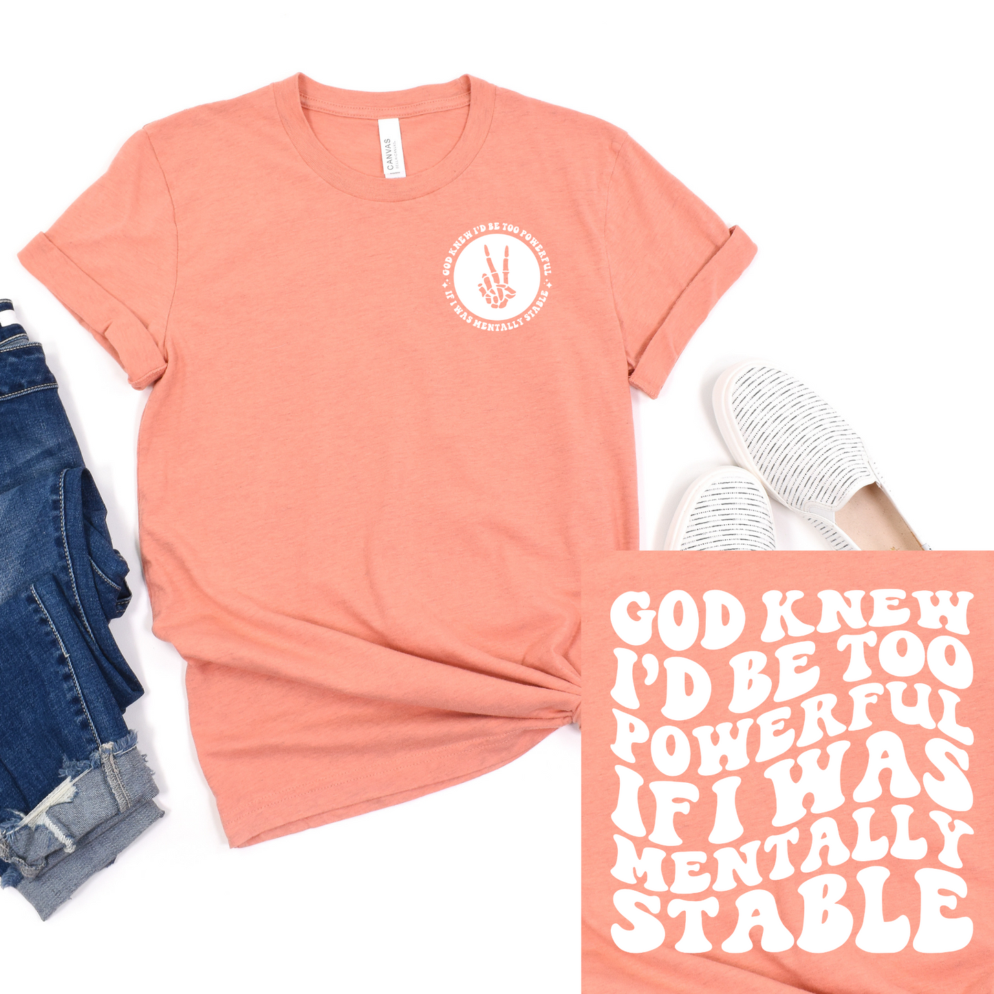 Wholesale Too Powerful Graphic Tee - Black Tee