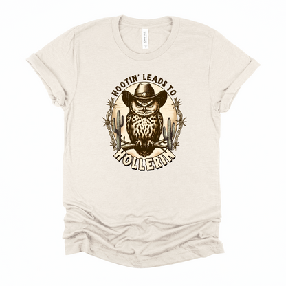 Wholesale Hootin Hollerin Graphic Tee - White Tee