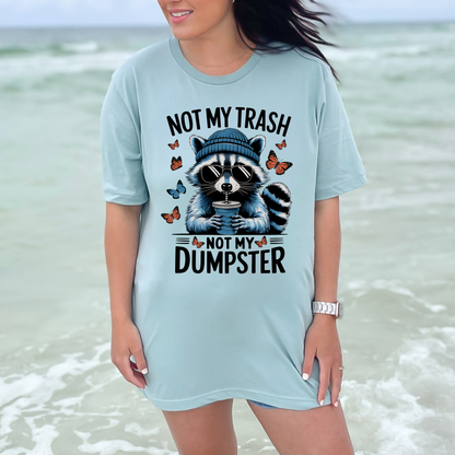 Wholesale Not my trash Graphic Tee - Dusty Blue Tee