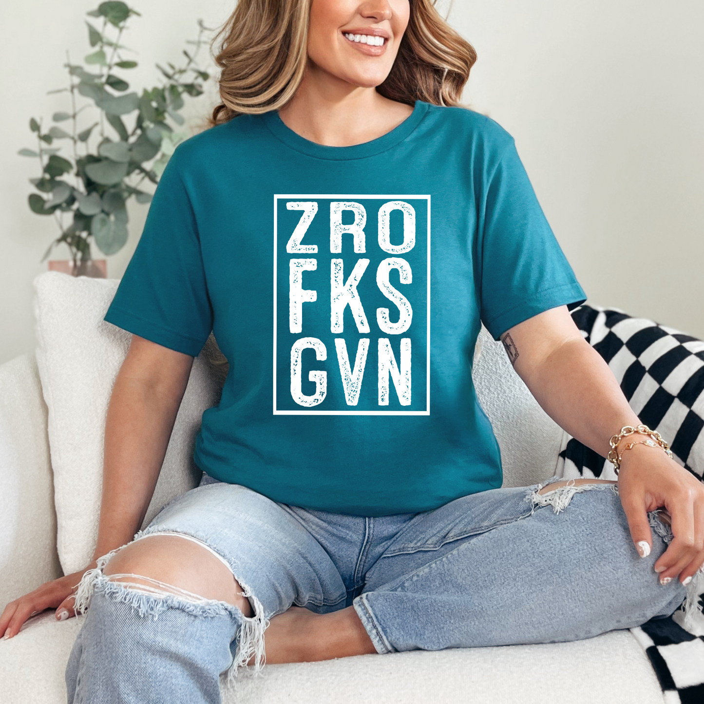 Wholesale Zero Graphic Tee - Deep Teal Tee