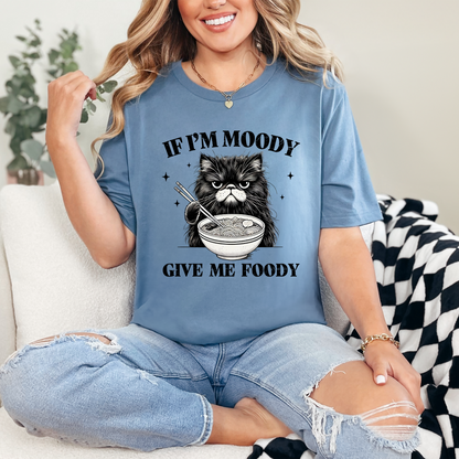 Wholesale Give me foody Graphic Tee - Steel Blue Tee