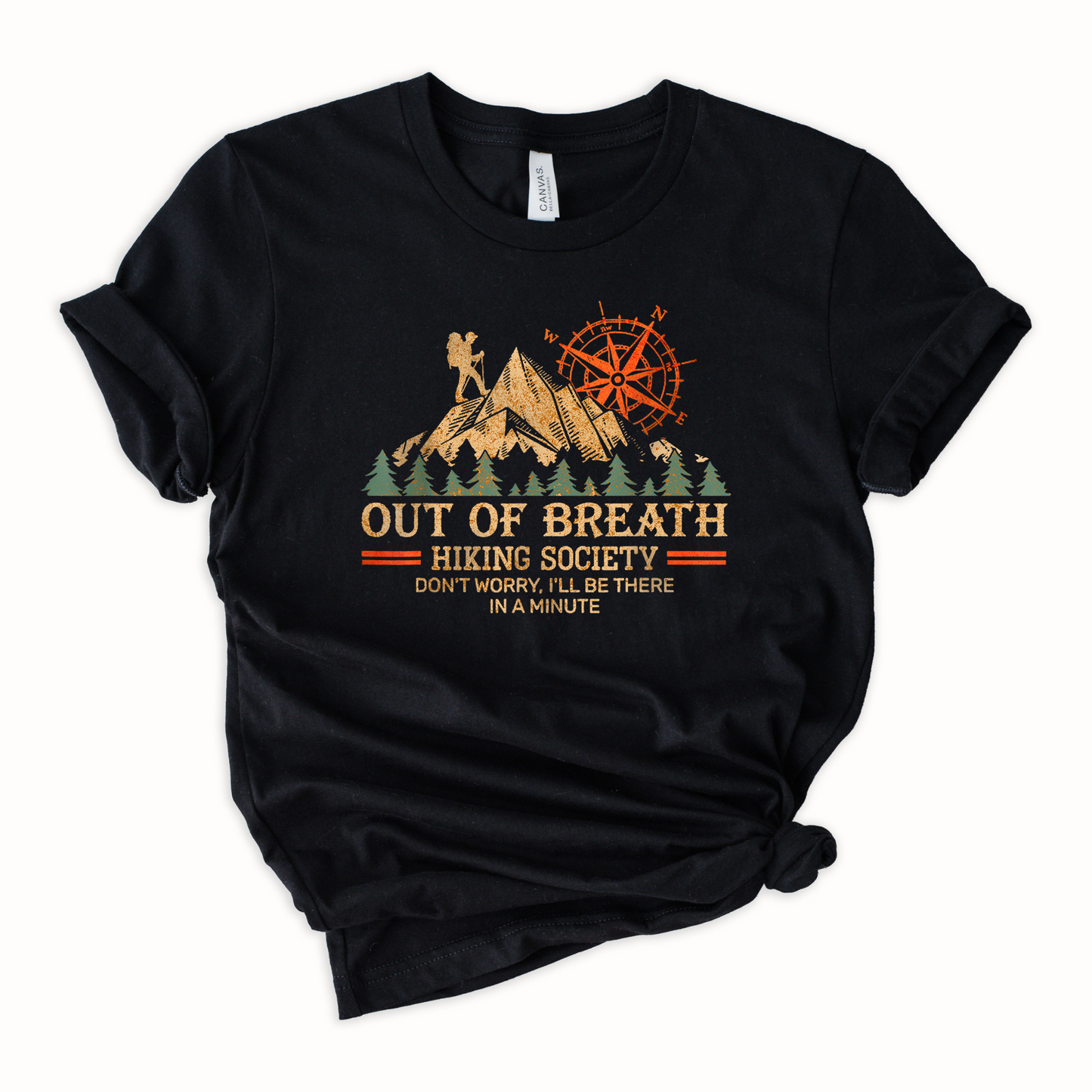 Wholesale Out of Breath Graphic Tee - Black Tee