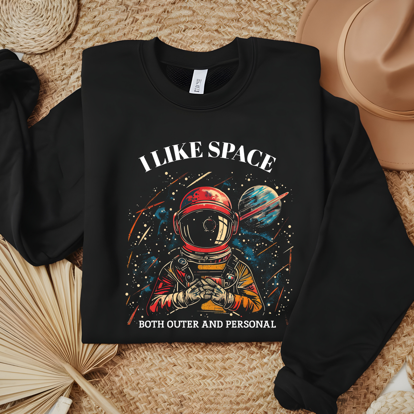 Wholesale I like space - Black Sweatshirt