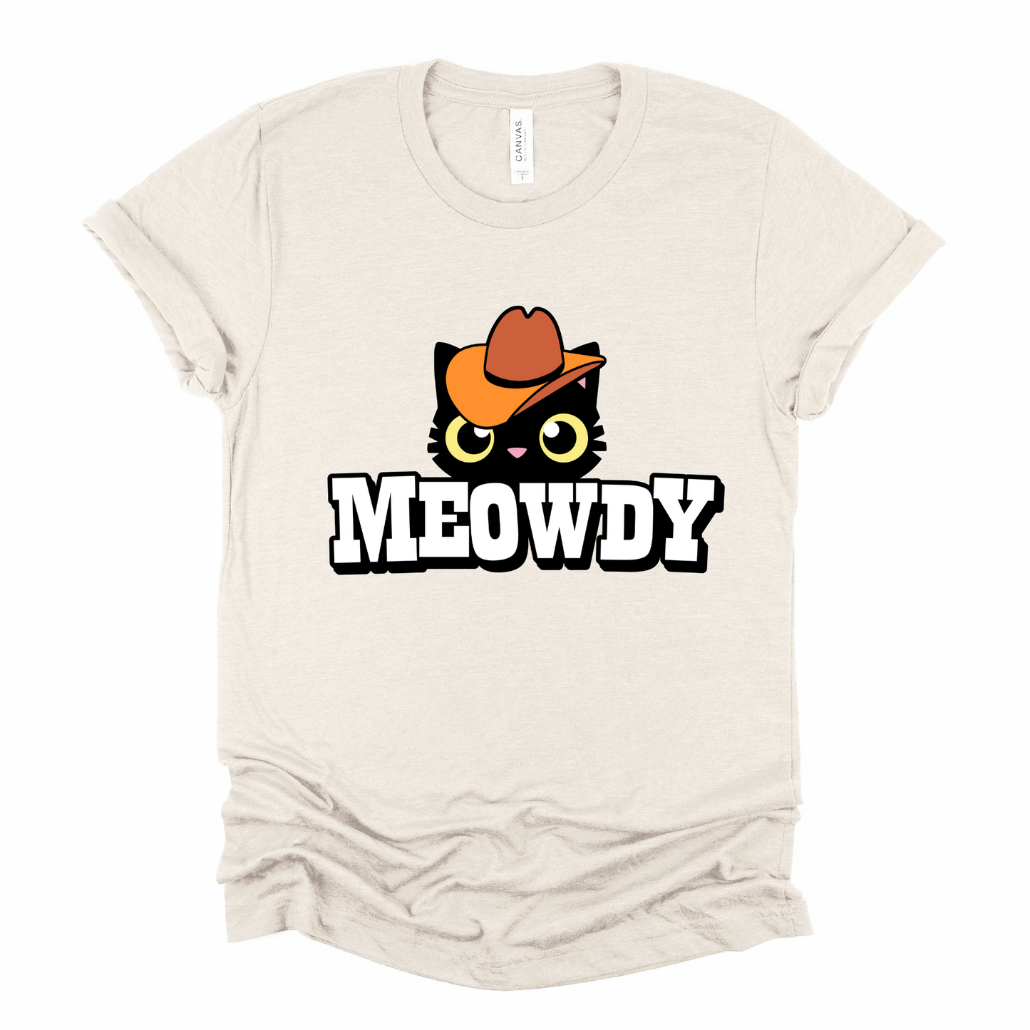 Wholesale Meowdy Graphic Tee - French Vanilla Tee