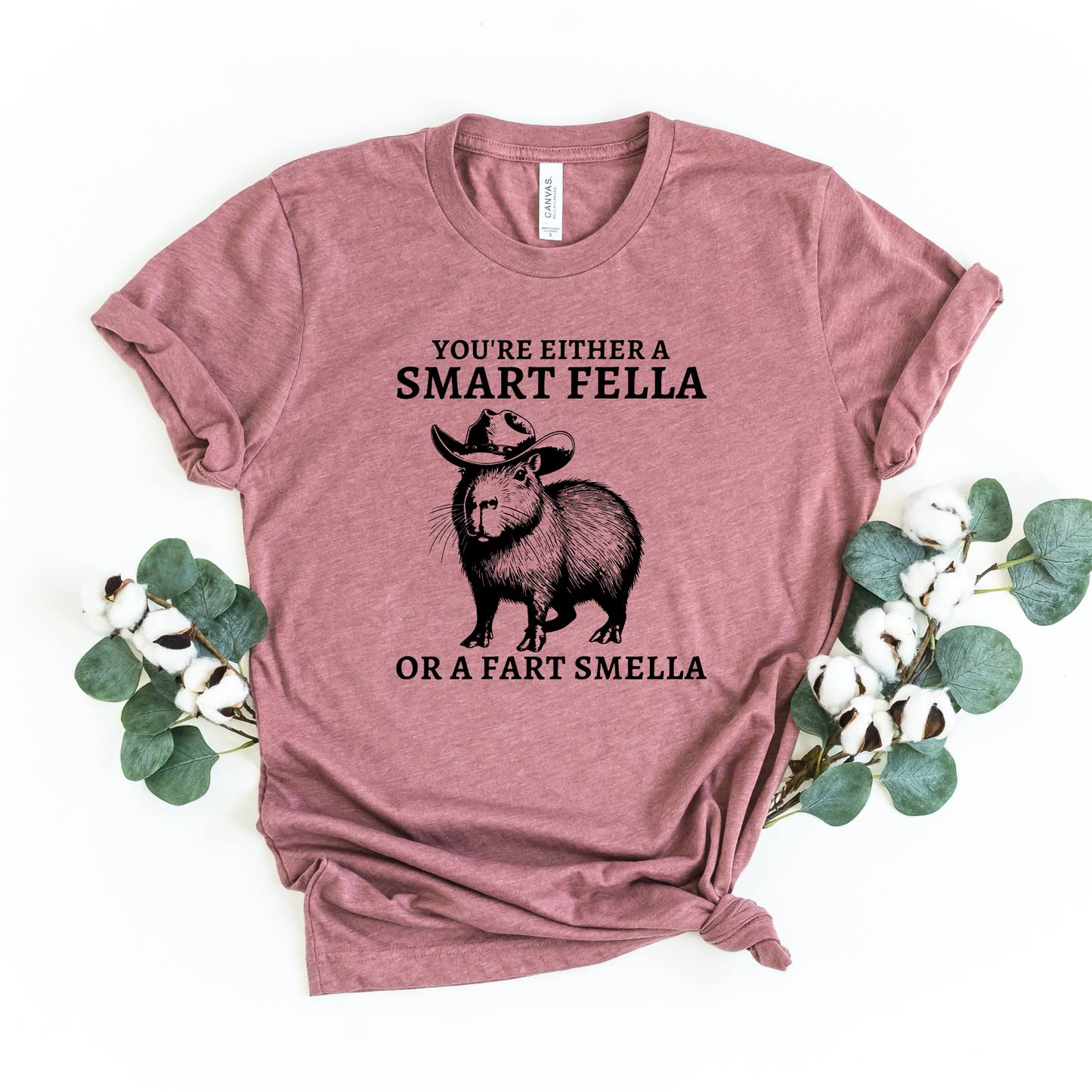 Wholesale Smart Fella Graphic Tee - Heather Mauve Tee