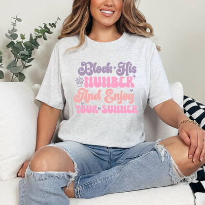 Wholesale Enjoy your summer Graphic Tee - Ash Tee