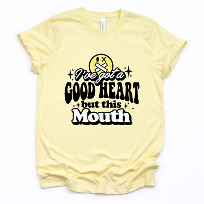 Wholesale But this mouth Graphic Tee - French Vanilla Tee