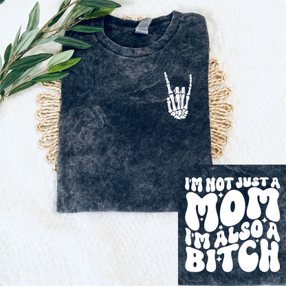 Wholesale I'm not just a mom Graphic Tee - Mineral Wash Tee