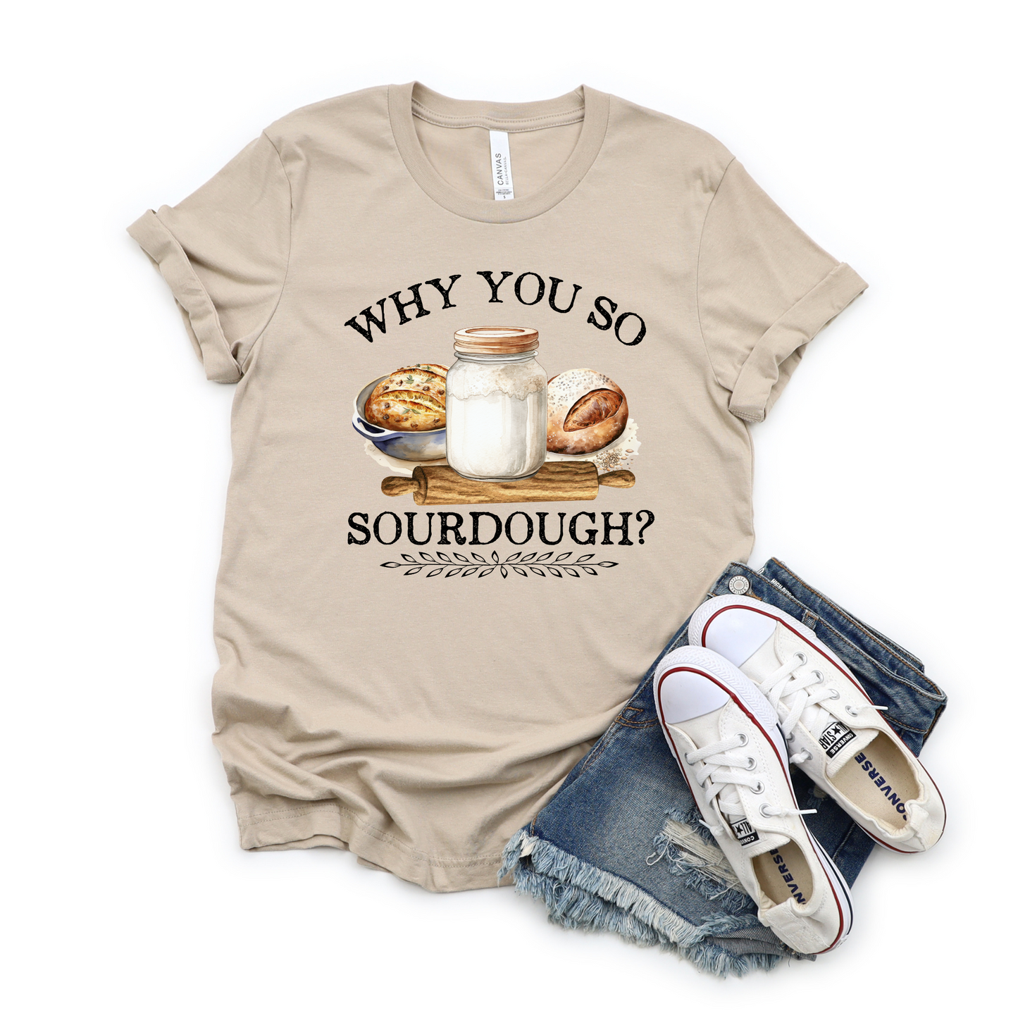 Wholesale Why you so sourdough Graphic Tee - Heather Slate Tee