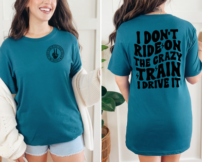 Wholesale Crazy Train Graphic Tee - Grey Tee