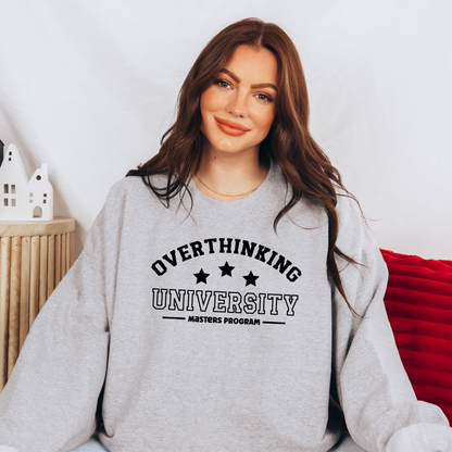 Wholesale Overthinking University - Grey Sweatshirt