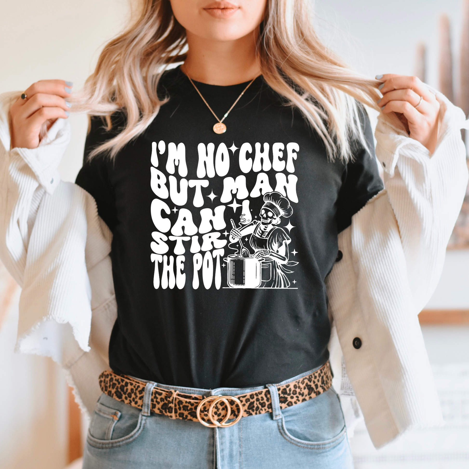 Wholesale Stir the pot Graphic Tee - Black Tee