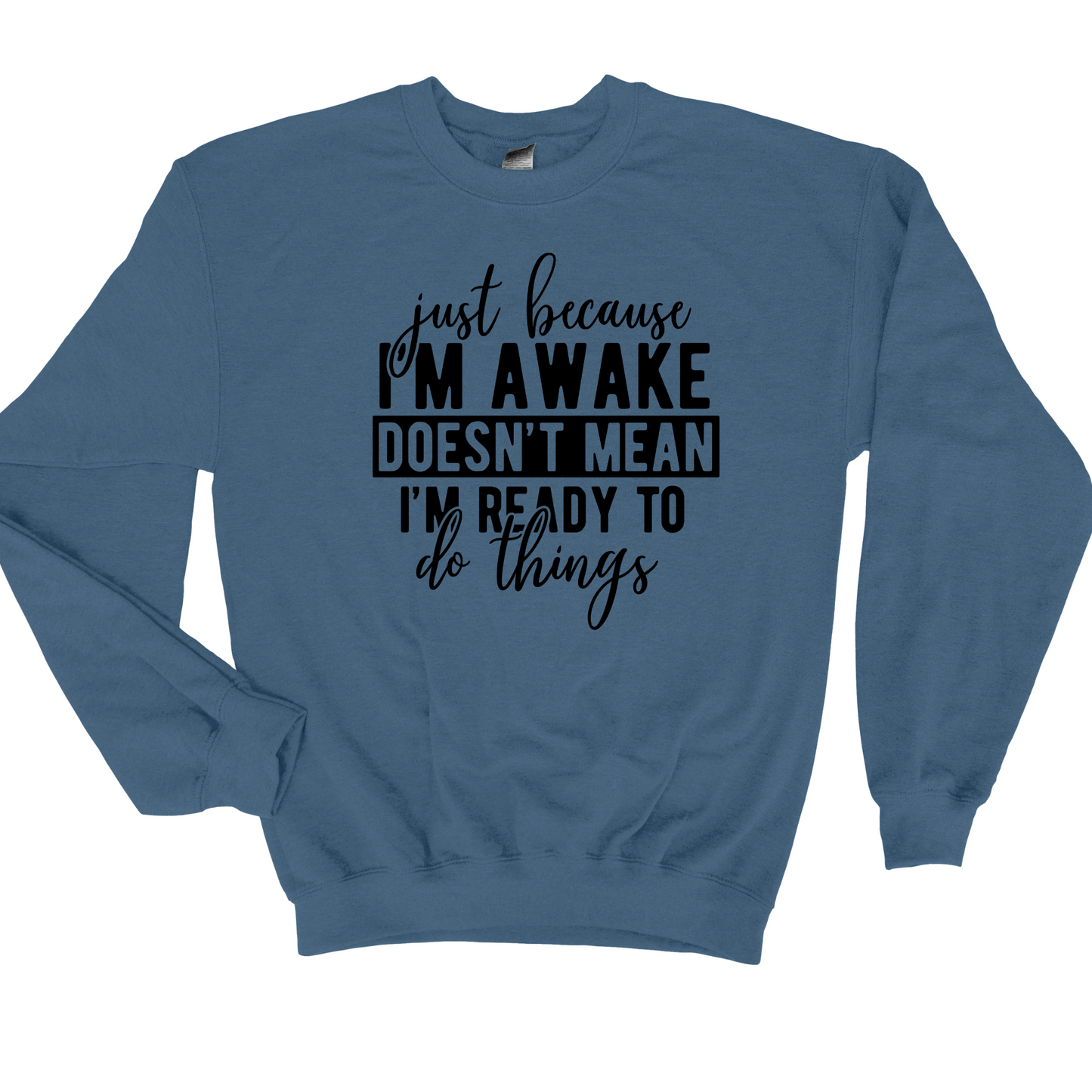 Wholesale Just because I'm Awake - Sand Sweatshirt