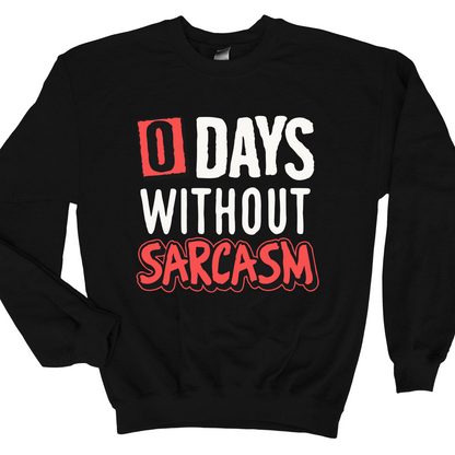 Wholesale 0 days without sarcasm Graphic Tee - Heather Charcoal Tee