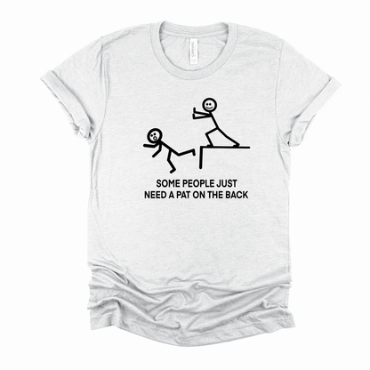 Wholesale Pat on the back Graphic Tee - Heather Prism Sunset Tee