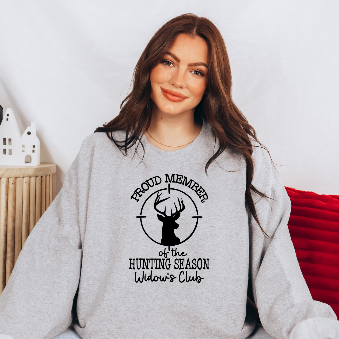 Wholesale Hunting Season Widow - Grey Sweatshirt