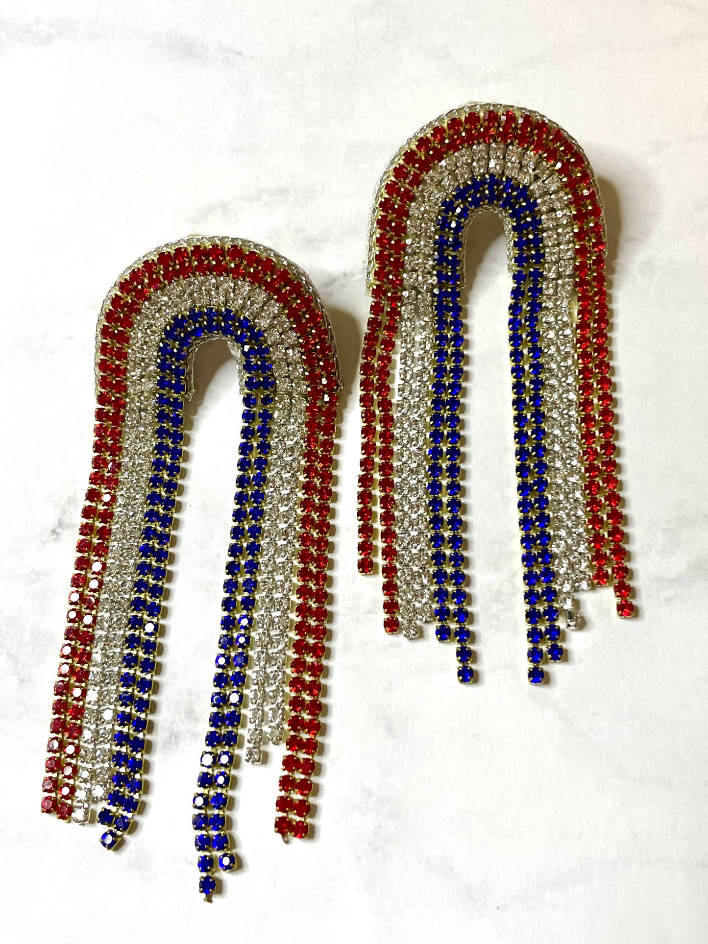 Patriotic American Red White Blue Cup Chain