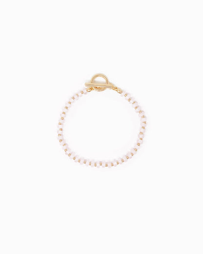 Natural Stone Gold Toggle Bracelet