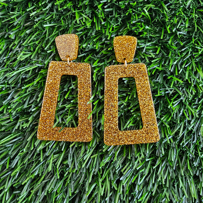 Avery Earrings - Yellow Gold Glitter