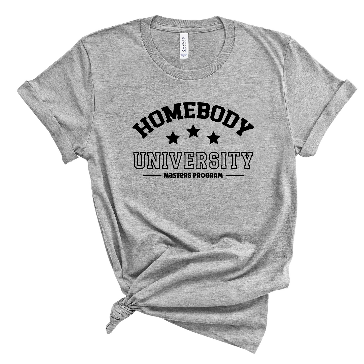 Wholesale Homebody University Graphic Tee - Heather Dust Tee