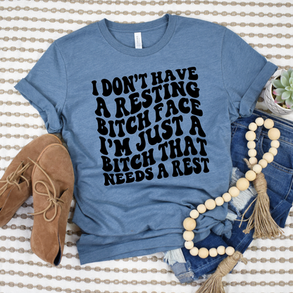 Wholesale I don't have RBF Graphic Tee - Heather Clay Tee