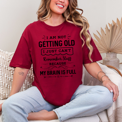 Wholesale Getting Old Graphic Tee - Cardinal Red Tee