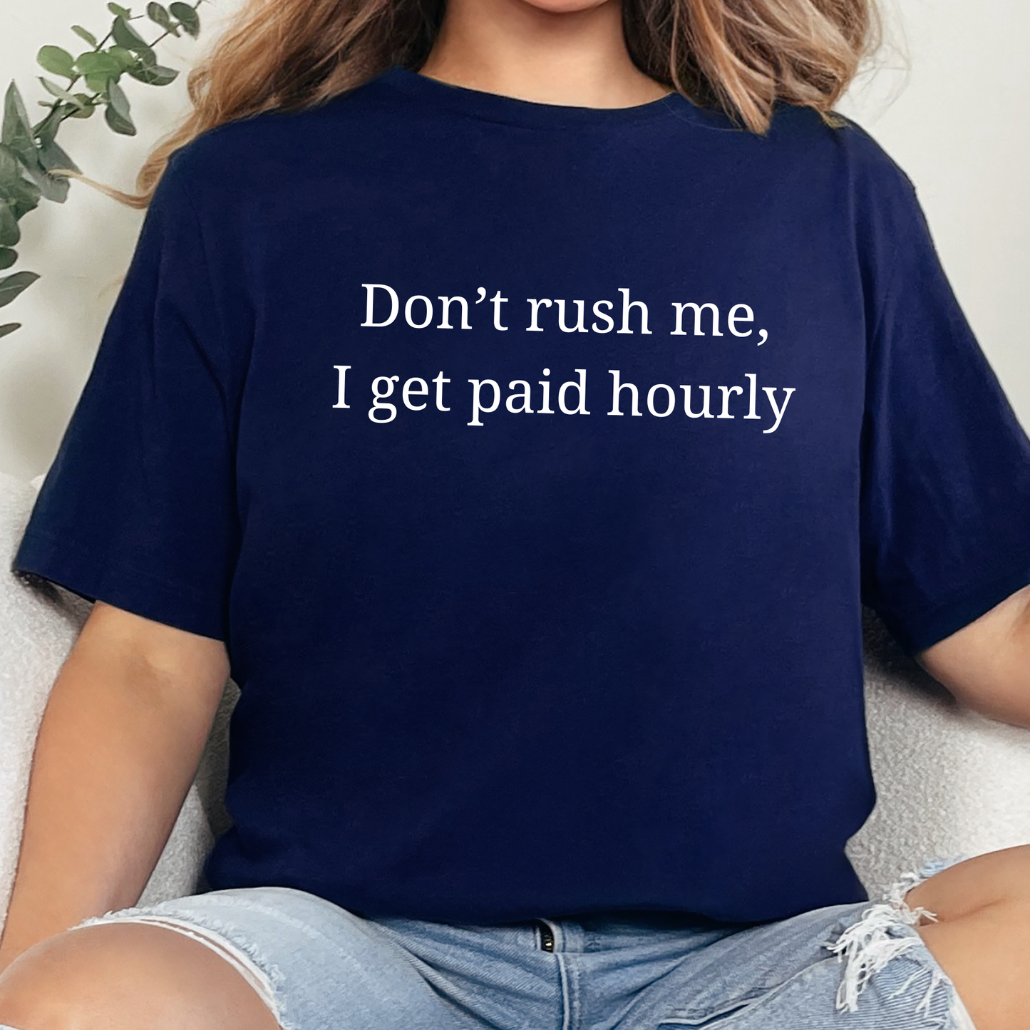 Wholesale I Get Paid Hourly Graphic Tee - Navy