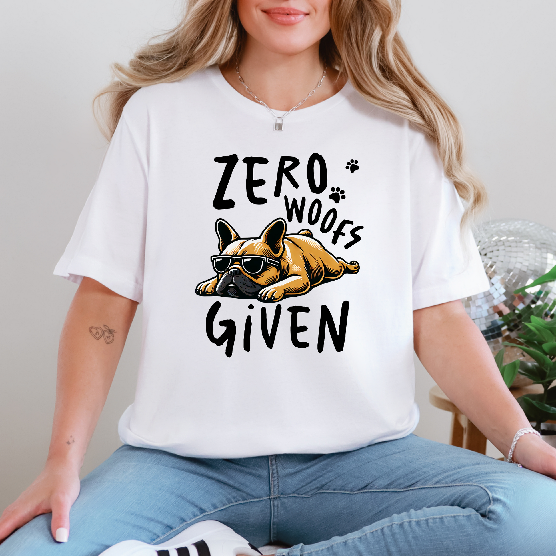 Wholesale Zero Woofs Given Graphic Tee - White Tee