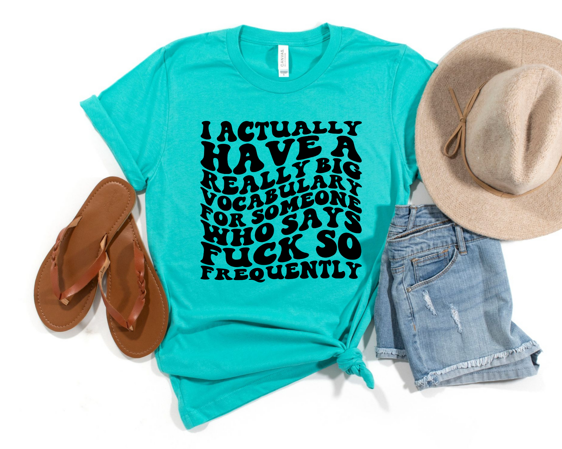 Wholesale Really big vocabulary Graphic Tee - Heather Yellow Tee