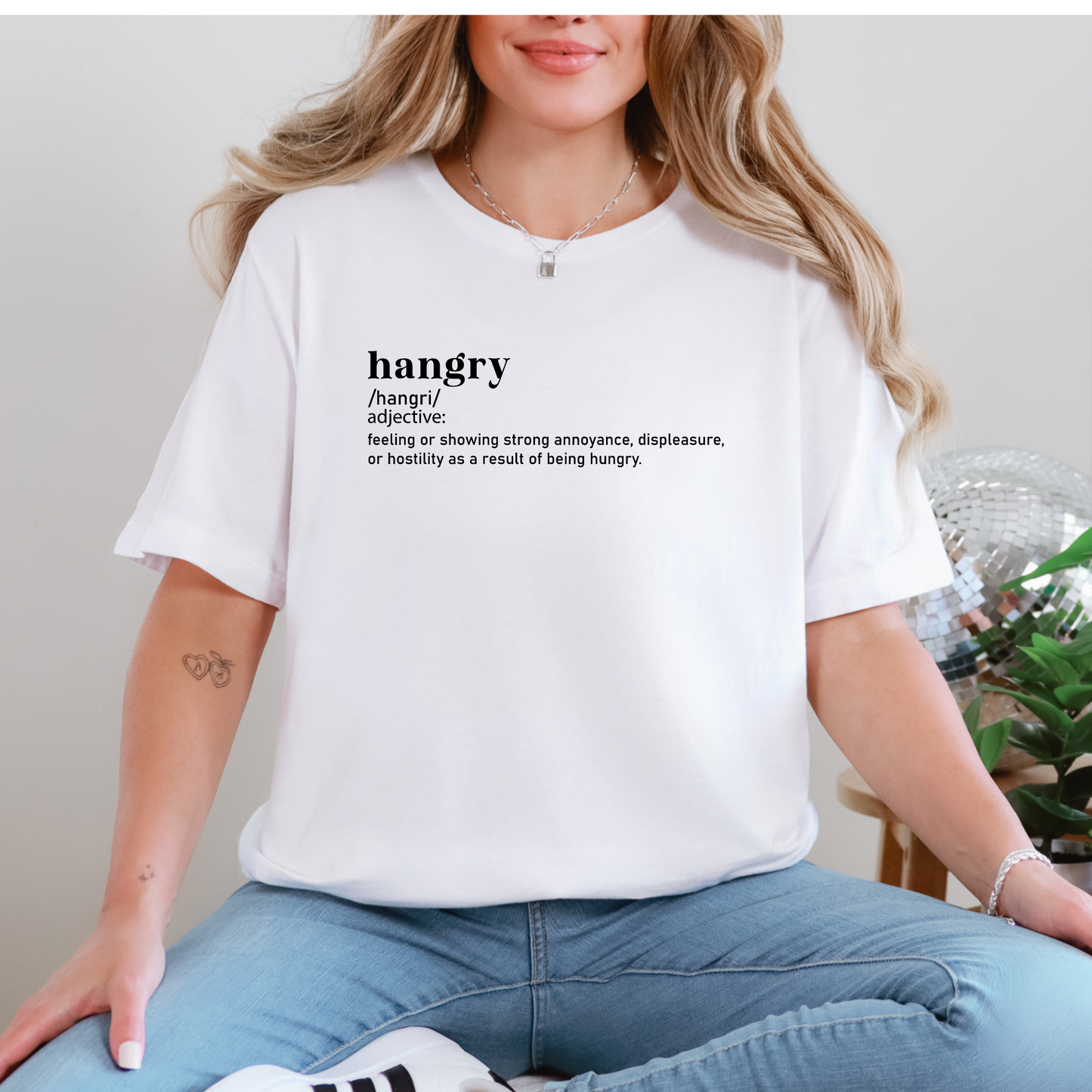 Wholesale Hangry Graphic Tee - White Tee