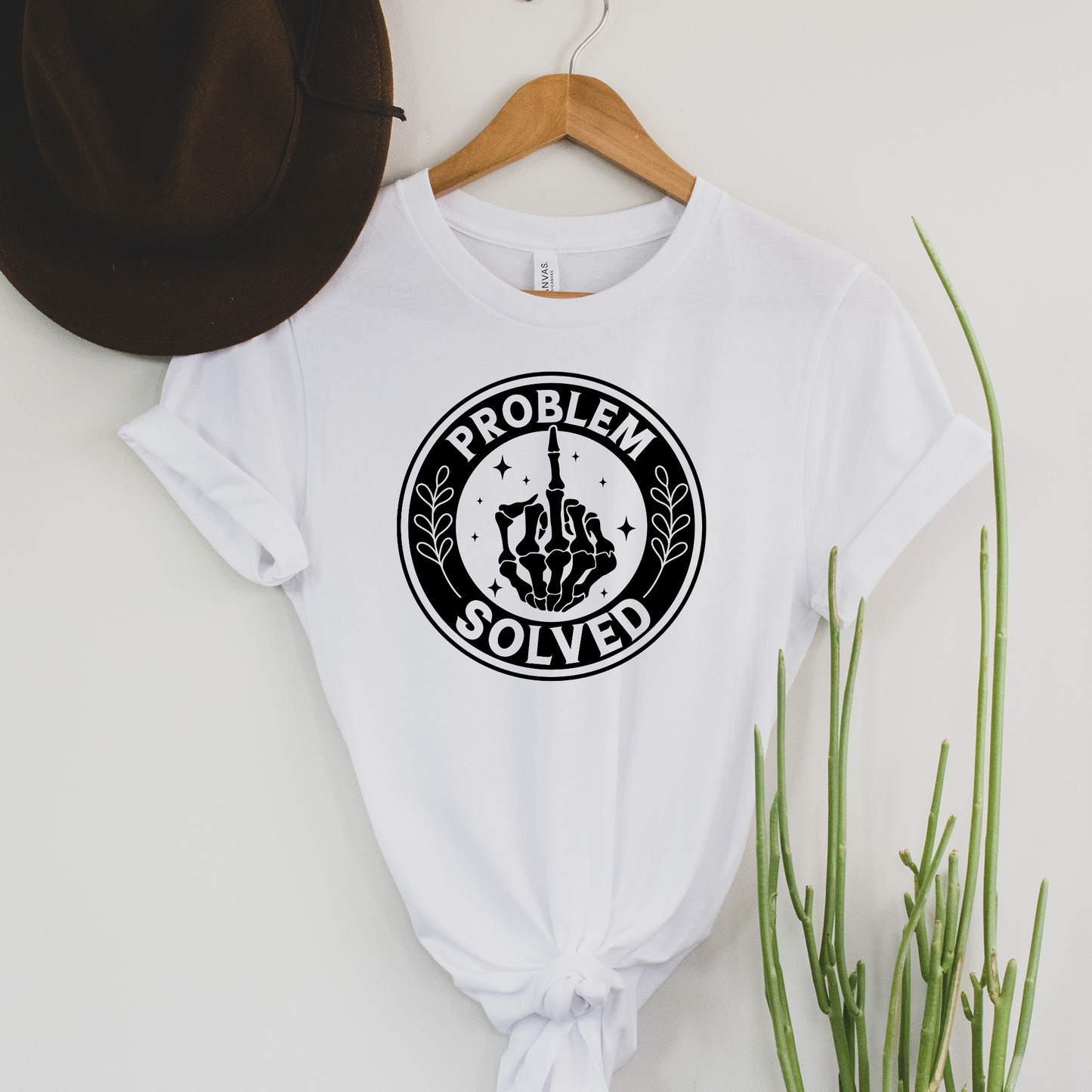 Wholesale Problem Solved Graphic Tee - White Tee