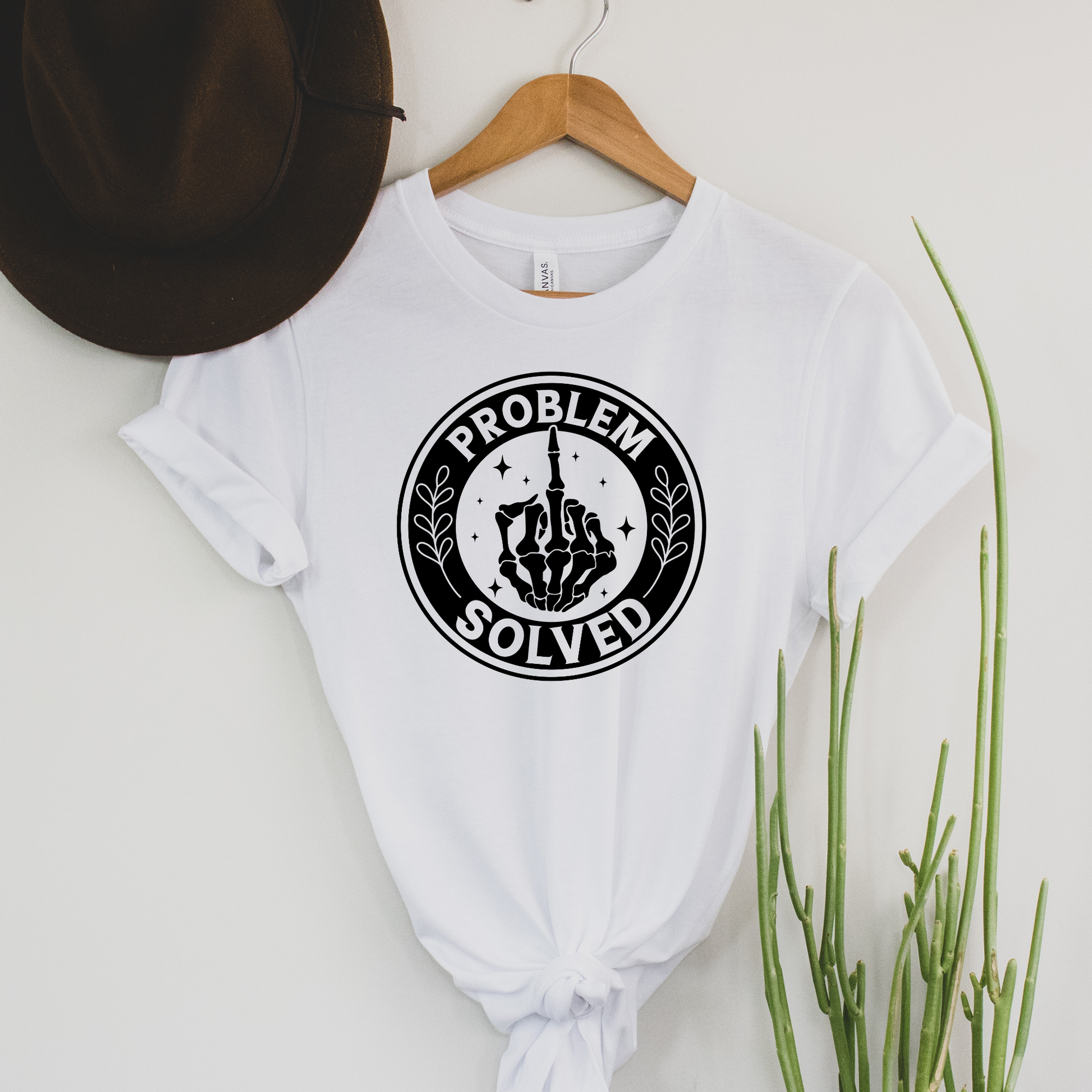 Wholesale Problem Solved Graphic Tee - White Tee